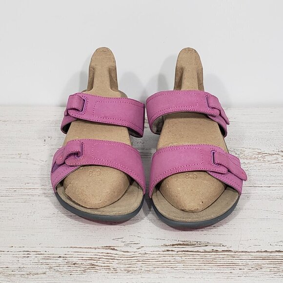 Dansko  Pink Leather Sandals  Women's Size 41 (US size 10.5-11) Hook and Loop - Picture 2 of 7